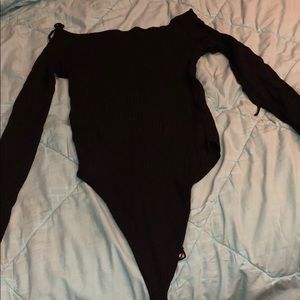 Black off the shoulder top